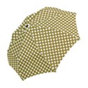 Gold polka dots patterm, retro style dotted pattern, classic white circles Folding Umbrellas View2