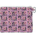 60s Girl Floral Pink Canvas Cosmetic Bag (XXXL) View2