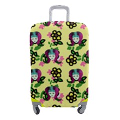 60s Girl Yellow Floral Daisy Luggage Cover (small) by snowwhitegirl