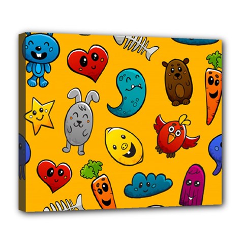 Graffiti Characters Seamless Ornament Deluxe Canvas 24  X 20  (stretched) by Amaryn4rt