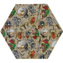 Tattoo Pattern Wooden Puzzle Hexagon View1