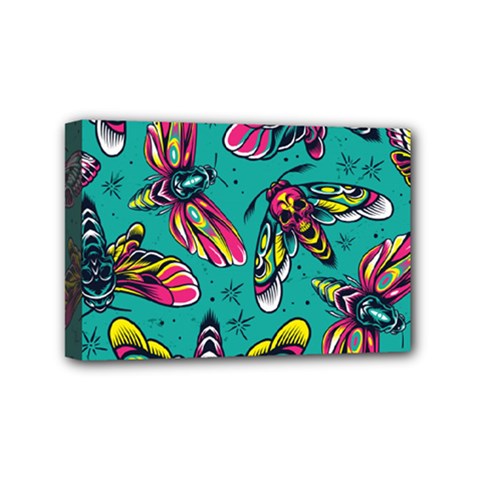 Vintage Colorful Insects Seamless Pattern Mini Canvas 6  X 4  (stretched) by Amaryn4rt
