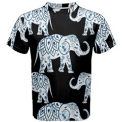 Elephant-pattern-background Men s Cotton Tee by Sobalvarro