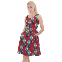 Zombie Virus Knee Length Skater Dress With Pockets by helendesigns