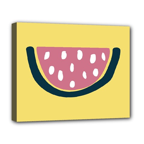 Fruit Watermelon Red Deluxe Canvas 20  X 16  (stretched) by Alisyart
