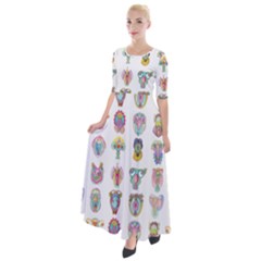 Female Reproductive System  Half Sleeves Maxi Dress by ArtByAng