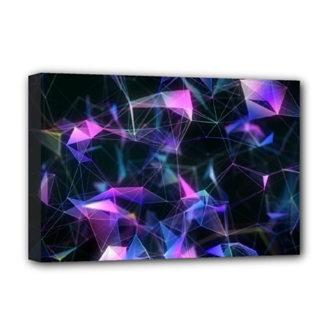 Abstract Atom Background Deluxe Canvas 18  X 12  (stretched) by Mariart