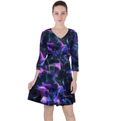 Abstract Atom Background Ruffle Dress by Mariart