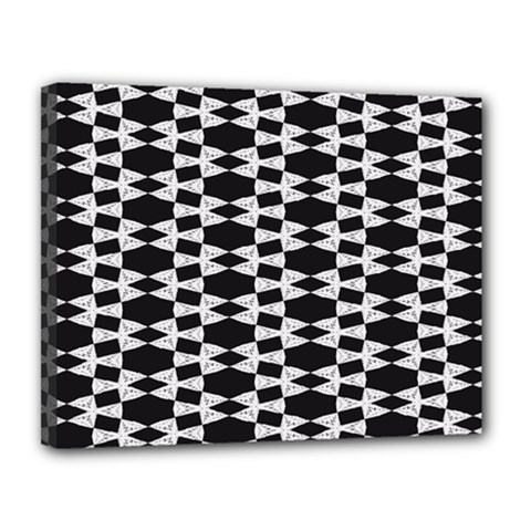 Black And White Triangles Canvas 14  X 11  (stretched) by Sparkle