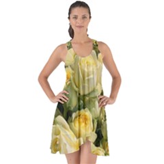 Yellow Roses Show Some Back Chiffon Dress by Sparkle