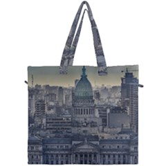 Buenos Aires Argentina Cityscape Aerial View Canvas Travel Bag by dflcprintsclothing