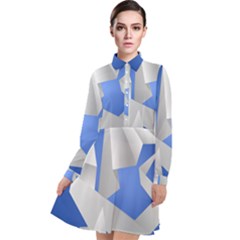 Origami Dragon Long Sleeve Chiffon Shirt Dress by HermanTelo