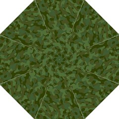 Green Army Camouflage Pattern Golf Umbrellas by SpinnyChairDesigns