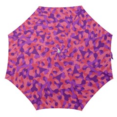 Pink And Purple Camouflage Straight Umbrellas by SpinnyChairDesigns
