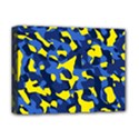 Blue and Yellow Camouflage Pattern Deluxe Canvas 16  x 12  (Stretched)  View1