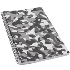 Grey And White Camouflage Pattern 5 5  X 8 5  Notebook by SpinnyChairDesigns