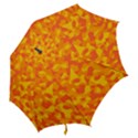 Orange and Yellow Camouflage Pattern Hook Handle Umbrellas (Large) View2