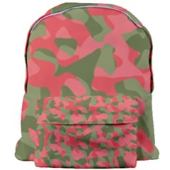 Pink And Green Camouflage Pattern Giant Full Print Backpack by SpinnyChairDesigns