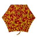 Red and Yellow Camouflage Pattern Mini Folding Umbrellas View1