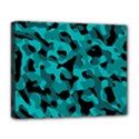 Black and Teal Camouflage Pattern Deluxe Canvas 20  x 16  (Stretched) View1