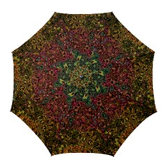 Stylish Fall Colors Camouflage Golf Umbrellas by SpinnyChairDesigns