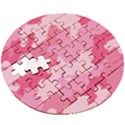 Camo Pink Wooden Puzzle Round View3