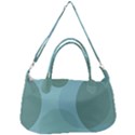 Teal Turquoise Blue Large Polka Dots Removal Strap Handbag View1