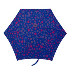 Bisexual Pride Tiny Scattered Flowers Pattern Mini Folding Umbrellas by VernenInk