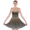 Brown and Grey Gradient Ombre Color Strapless Bra Top Dress View1