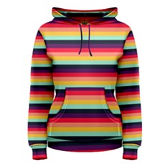 Contrast Rainbow Stripes Women s Pullover Hoodie by tmsartbazaar