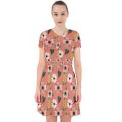 Flower Pink Brown Pattern Floral Adorable In Chiffon Dress by Alisyart