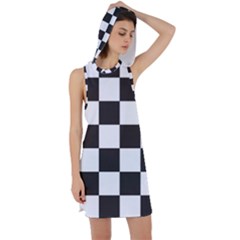 Chequered Flag Racer Back Hoodie Dress by abbeyz71