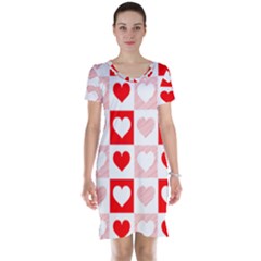 Hearts  Short Sleeve Nightdress by Sobalvarro