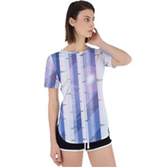 Birch Tree Forest Digital Perpetual Short Sleeve T-shirt by Mariart