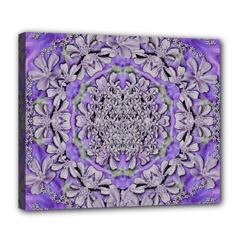 Floral Wreaths In The Beautiful Nature Mandala Deluxe Canvas 24  X 20  (stretched) by pepitasart