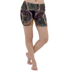 Fractal Geometry Lightweight Velour Yoga Shorts by Sparkle