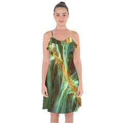 Abstract Illusion Ruffle Detail Chiffon Dress by Sparkle