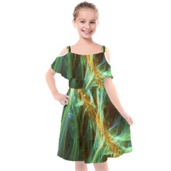 Abstract Illusion Kids  Cut Out Shoulders Chiffon Dress by Sparkle