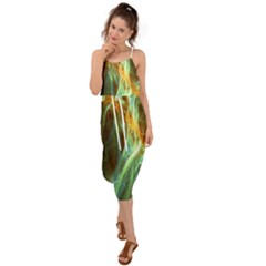 Abstract Illusion Waist Tie Cover Up Chiffon Dress by Sparkle