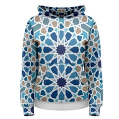 Arabic Geometric Design Pattern  Women s Pullover Hoodie by LoolyElzayat
