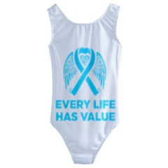 Child Abuse Prevention Support  Kids  Cut-out Back One Piece Swimsuit by artjunkie