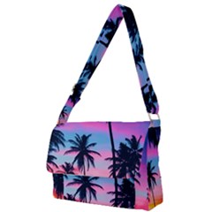 Sunset Palms Full Print Messenger Bag (s) by goljakoff