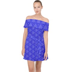 Blue-monday Off Shoulder Chiffon Dress by roseblue