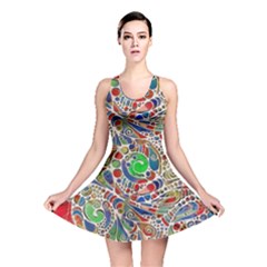 Pop Art - Spirals World 1 Reversible Skater Dress by EDDArt