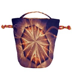 Sun Fractal Drawstring Bucket Bag by Sparkle