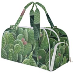 Green Cactus Burner Gym Duffel Bag by Sparkle