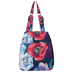 Flowers Pattern Center Zip Backpack by Sparkle