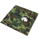 Forest camo pattern, army themed design, soldier Wooden Puzzle Square View2