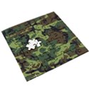 Forest camo pattern, army themed design, soldier Wooden Puzzle Square View3