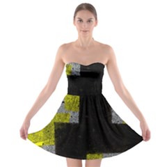 Abstract Tiles Strapless Bra Top Dress by essentialimage